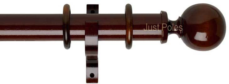 Byron Deluxe 55mm Pole Ball, Dark Oak