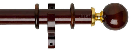 Byron Deluxe 55mm Pole Ball, Dark Oak/Gold