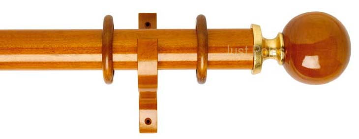 Byron Deluxe 55mm Pole Ball, Cherrywood/Gold