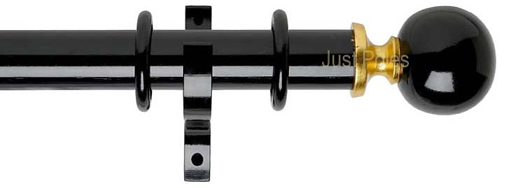 Byron Deluxe 55mm Pole Ball, Ebony/Gold