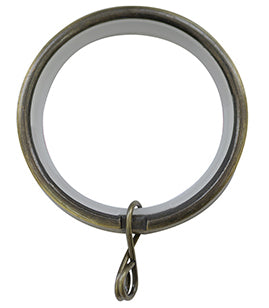 Jones 28mm Metal Pole Rings, Antique Brass