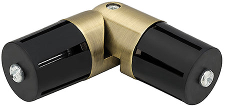Neo 35mm Pole Elbow Corner Joint, Spun Brass