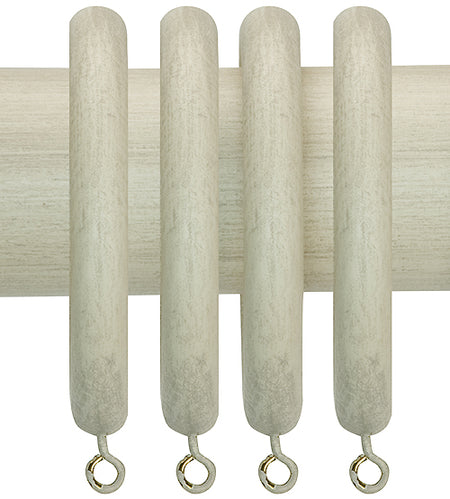 Renaissance Duet 50mm Wood Curtain Ring, Travertine
