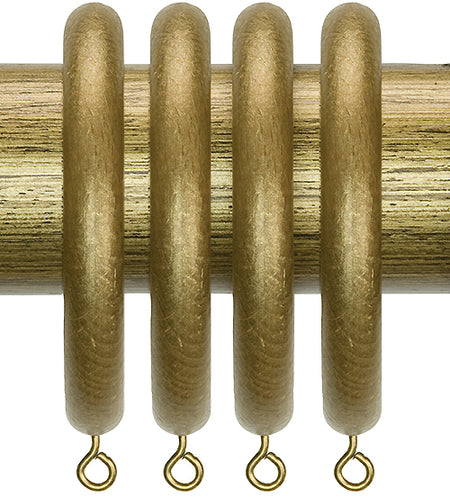 Renaissance Duet 50mm Wood Curtain Ring, Venetian Gold
