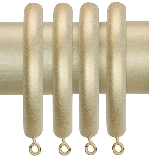 Renaissance Duet 50mm Wood Curtain Ring, Baroque Cream