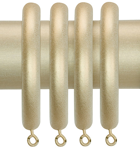 Renaissance Duet 50mm Wood Curtain Ring, Baroque Cream