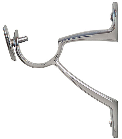 Renaissance Spectrum 35mm Curtain Pole Luxury Bracket, Polished Silver