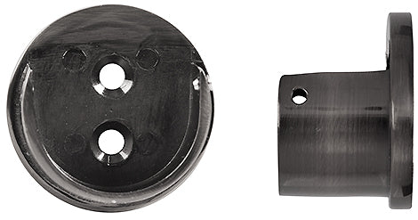 Renaissance Spectrum & Accents 35mm Curtain Pole Recess Bracket, Black Nickel