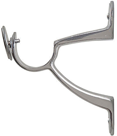 Renaissance Spectrum 50mm Curtain Pole Luxury Bracket, Polished Silver