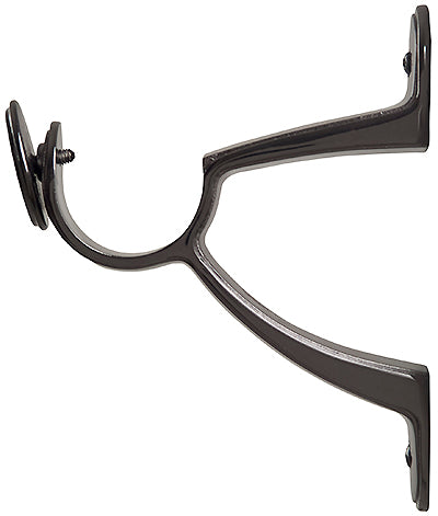 Renaissance Spectrum & Accents 50mm Curtain Pole Luxury Bracket, Black Nickel