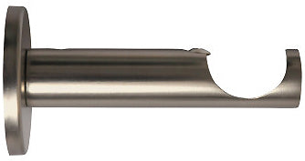 Renaissance 28mm Contemporary Curtain Pole Bracket, Brushed Nickel