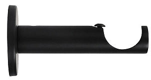 Renaissance 28mm Contemporary Curtain Pole Bracket, Matt Black
