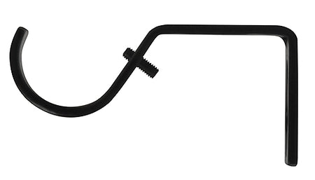 Renaissance 28mm Short Standard Curtain Pole Bracket, Matt Black