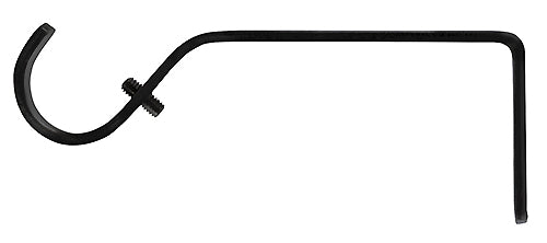 Renaissance 28mm Long Standard Curtain Pole Bracket, Matt Black