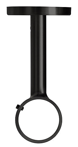 Renaissance 28mm Long Ceiling Curtain Pole Bracket, Matt Black