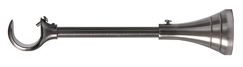Renaissance 28mm Extendable Cup Curtain Pole Bracket, Brushed Nickel