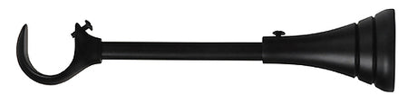 Renaissance 28mm Extendable Cup Curtain Pole Bracket, Matt Black