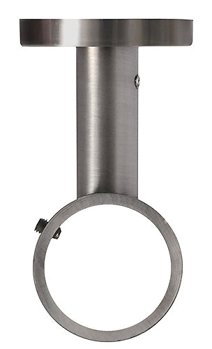 Renaissance 28mm Short Ceiling Curtain Pole Bracket, Brushed Nickel