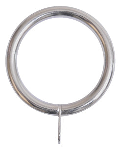 Renaissance 28mm Metal Curtain Pole Lined Rings, Brushed Nickel