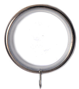 Renaissance Orbit 28mm Metal Curtain Pole Rings, Black Nickel
