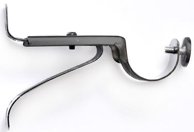 Renaissance Orbit 28mm Metal Adjustable Curtain Pole Brackets, Black Nickel