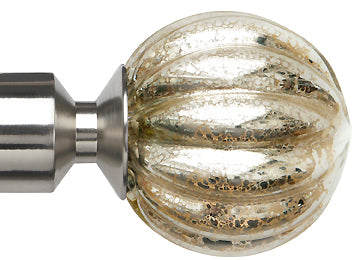 Speedy Poles Apart 28mm Finials only, Dynasty Satin Silver