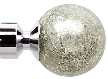 Speedy Poles Apart 28mm Finials only, Empire Chrome