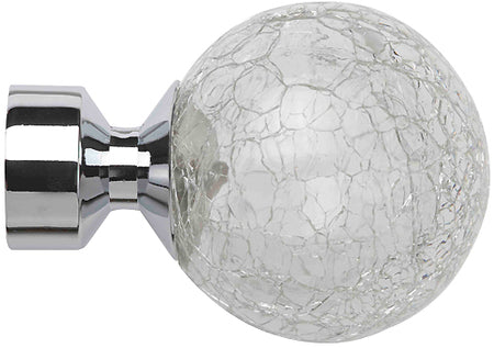 Speedy Poles Apart 28mm Finials only, Chrome, Crash