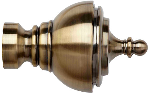 Speedy Poles Apart 28mm Finials only, Antique Brass, Vienna