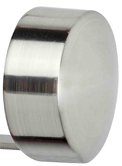 Speedy Poles Apart 28mm Finials only, Satin Silver, Endcap