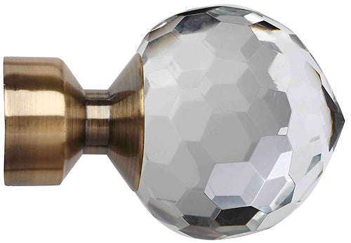 Speedy Poles Apart 28mm Finials only, Antique Brass, Bella