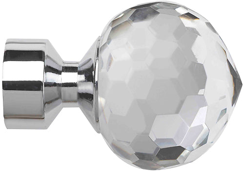 Speedy Poles Apart 28mm Finials only, Chrome, Bella