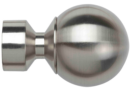 Speedy Poles Apart 28mm Finials only, Satin Silver, Ball