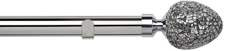 Speedy Poles Apart 28mm Eyelet Pole Chrome, Alexia Silver Mirror