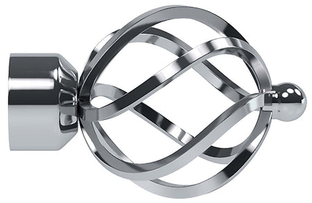 Speedy Poles Apart 28mm Finials only, Chrome, Cage