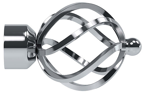Speedy Poles Apart 28mm Finials only, Chrome, Cage
