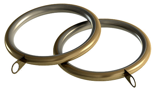 Speedy Standard Lined 28mm Pole Rings, Antique Brass