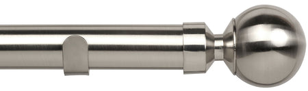Speedy Rome 28mm Eyelet Pole, Satin Silver, Ball