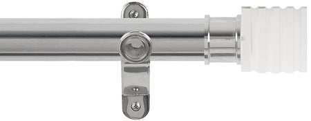 Renaissance Spectrum 35mm Eyelet Curtain Pole Polished Silver, Acrylic Cube