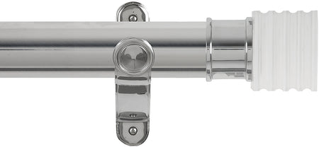 Renaissance Spectrum 50mm Eyelet Curtain Pole Polished Silver, Acrylic Cube