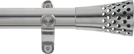 Renaissance Spectrum 50mm Eyelet Curtain Pole Polished Silver, Trumpet
