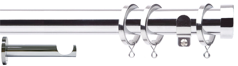 Jones Astra 28mm Contemporary Pole, Chrome