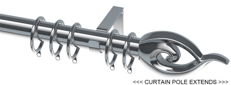 Speedy Freedom 19mm-22mm Extendable Pole, Chrome, Flame