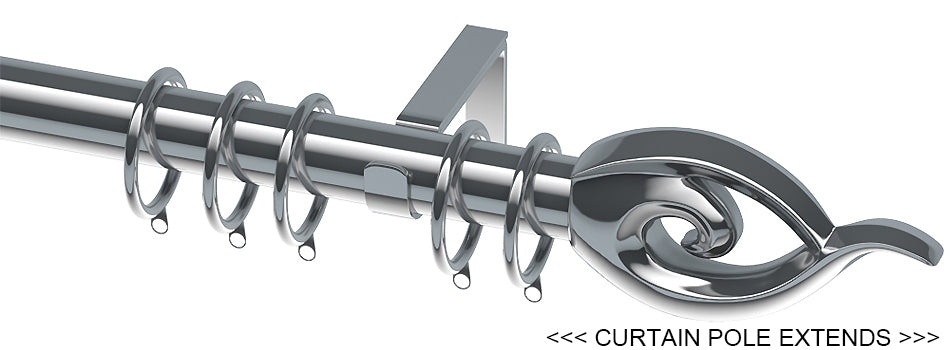 Speedy Freedom 19mm-22mm Extendable Pole, Chrome, Flame