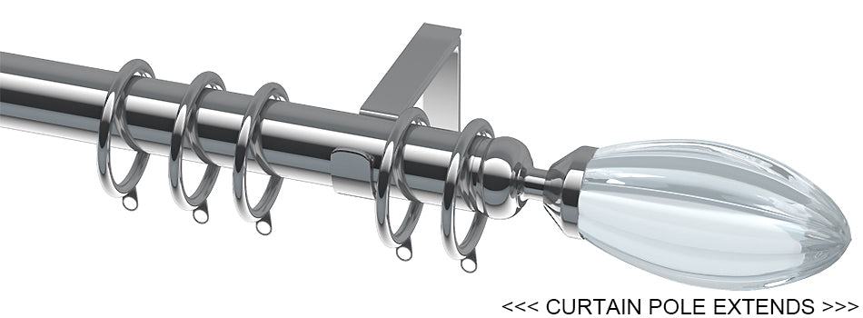 Speedy Freedom 19mm-22mm Extendable Pole, Chrome, Reflection