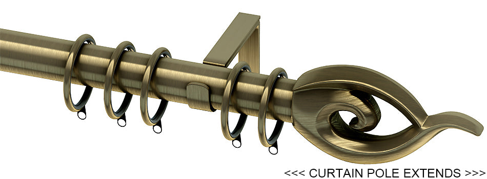 Speedy Freedom 19mm-22mm Extendable Pole, Antique Brass, Flame