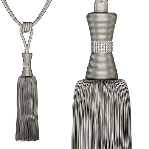 Speedy Chloe Curtain Rope Tieback, Silver