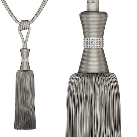 Speedy Chloe Curtain Rope Tieback, Silver