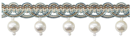 Jones Venice Pearl Fringe Trimming, Atlantic