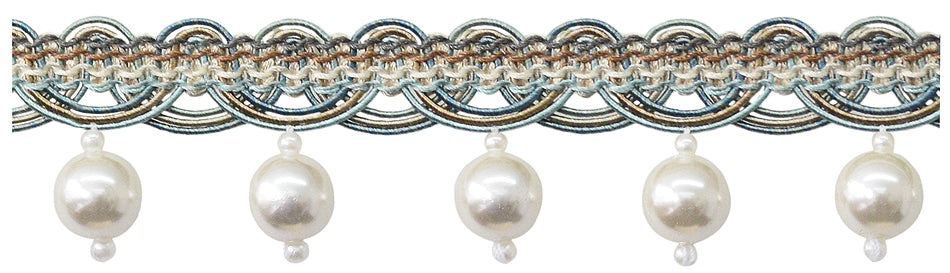 Jones Venice Pearl Fringe Trimming, Atlantic
